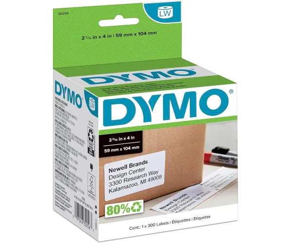 DYMO Authentic LW Large Shipping Labels, DYMO Labels for LabelWriter Label Printers, Print Up to 6-Line Addresses, 2-5/16
