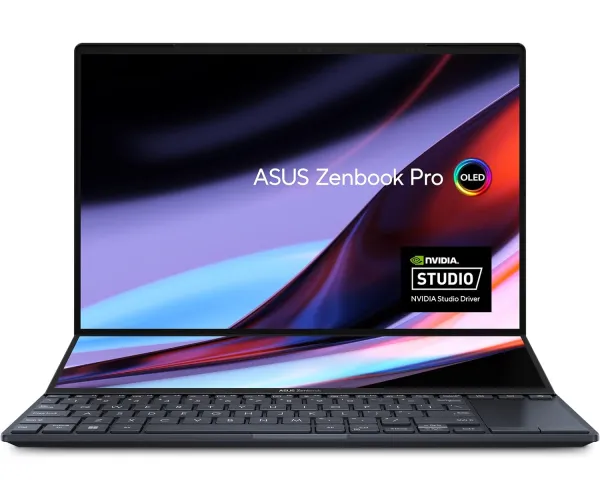 ASUS Zenbook Pro 14 Duo 14.5â€ 2.8K OLED Touch, 120Hz Refresh Rate, ScreenPad Plus, Intel i9-12900H CPU, RTX 3050Ti, 32GB RAM, 1TB SSD, Windows 11 Home, Tech Black, UX8402ZE-DB96T Core i9-12900H 32 GB 1 TB RTX 3050 Ti
